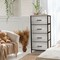 Sorbus Dresser with 4 Drawers - Bedside Furniture & Night Stand End Table Dresser with Steel Frame, Wood Top, Easy Pull Fabric Bins for Home, Bedroom Accessories, Office & Dorm